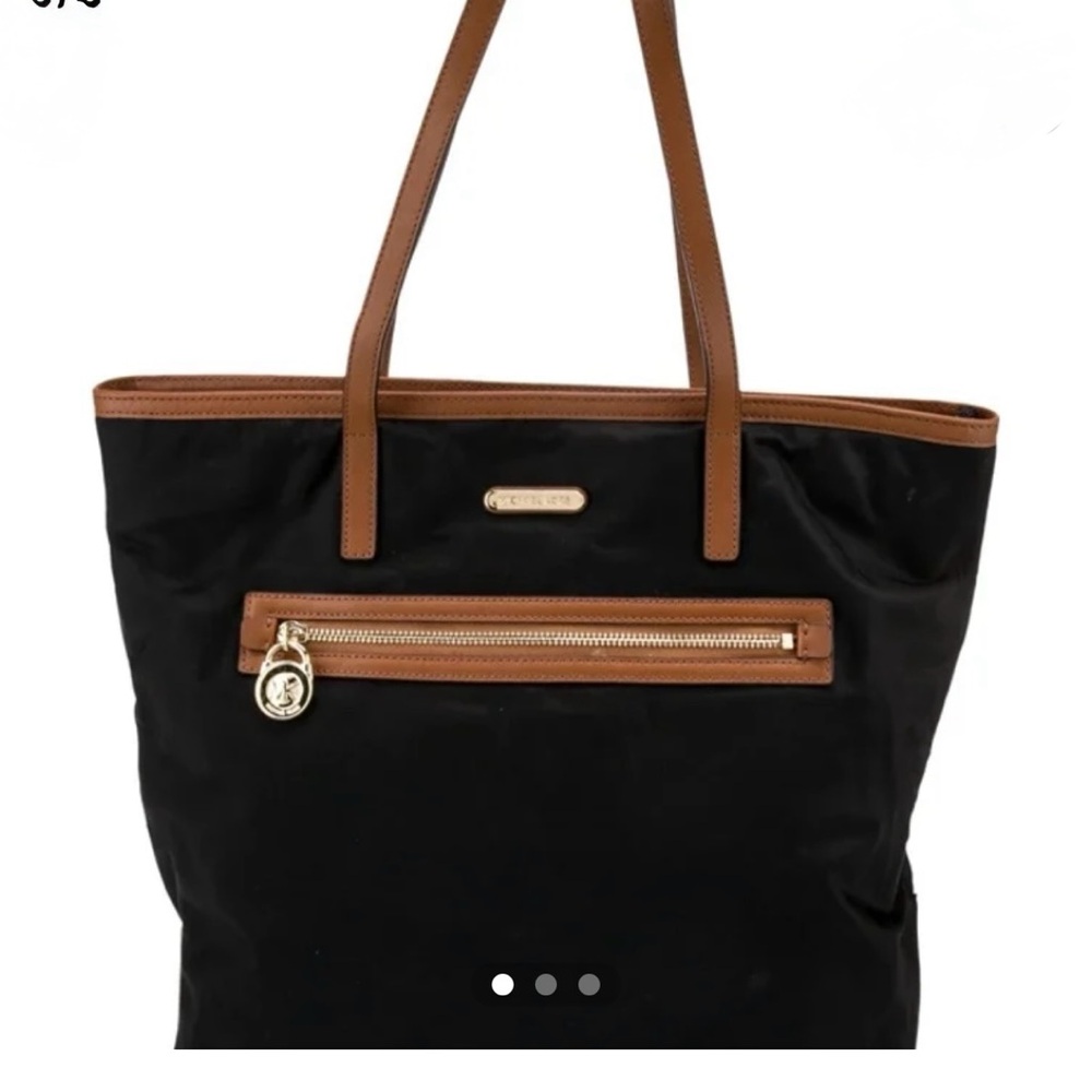 Michael Kors Small Kempton Nylon Satchel Tote Bag in Black